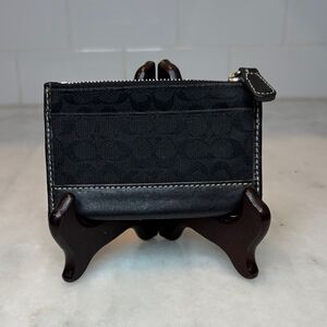 Coach Wallet Y2K Black/Black Jacquard Signature Logo Card Holder